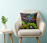 GusColors Aliens Throw Pillow 👽